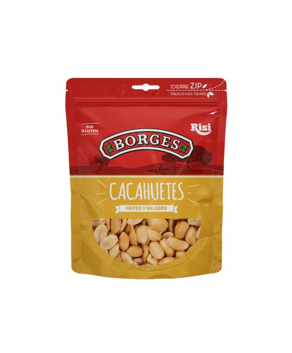 BORGES CACAHUETES FRITOS Y SALADOS 8UNX100GR.
