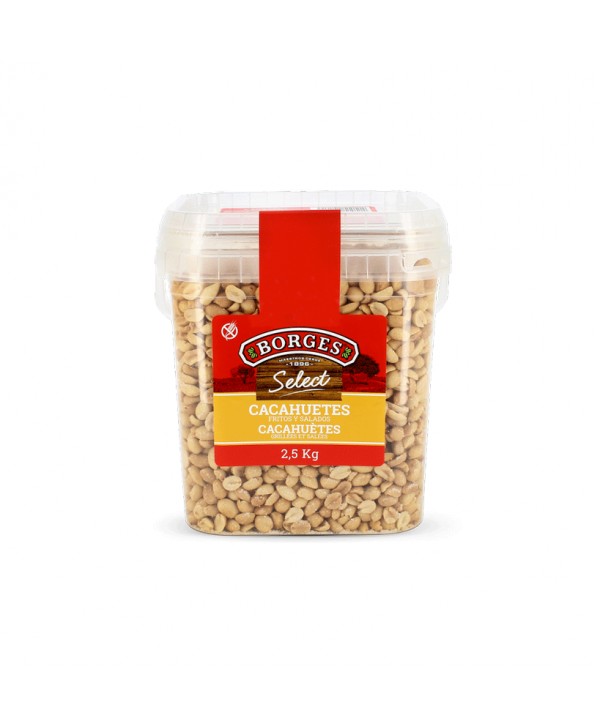 BORGES CACAHUETES FRITOS SALADOS CUBO  2,5KG. 