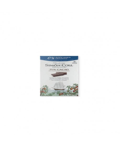 SIMON COLL CHOCOLATE 75% CACAO S/AZUCARES 10X85GR.