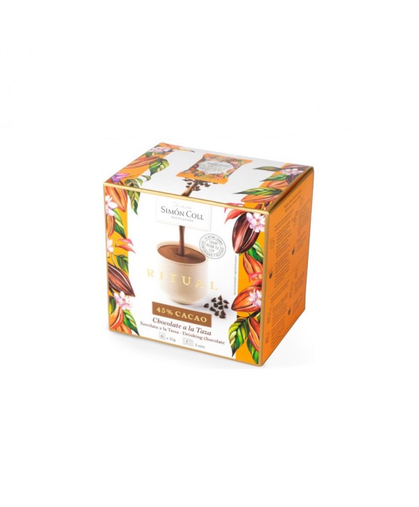 CHOCOLATE A LA TAZA RITUAL 45% CACAO 210GR.