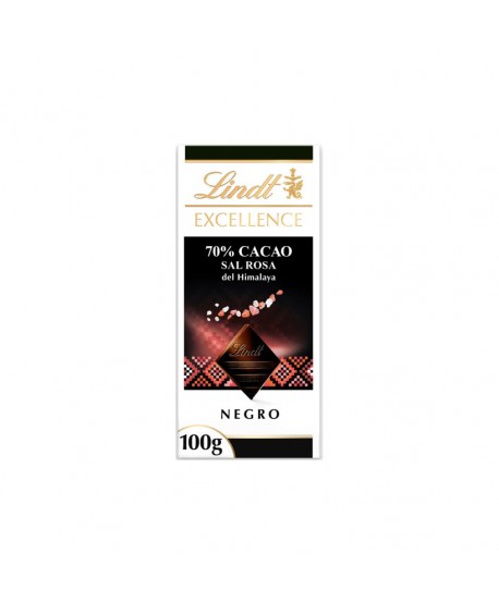 LINDT EXCELL. 70% CACAO HIMALAYAN SALT 20X100GR.
