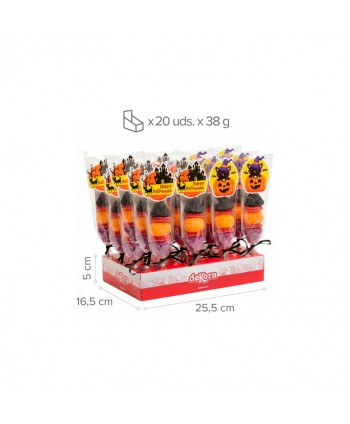 BROCHETA NUBE SURT. HALLOWEEN 20X38GR.