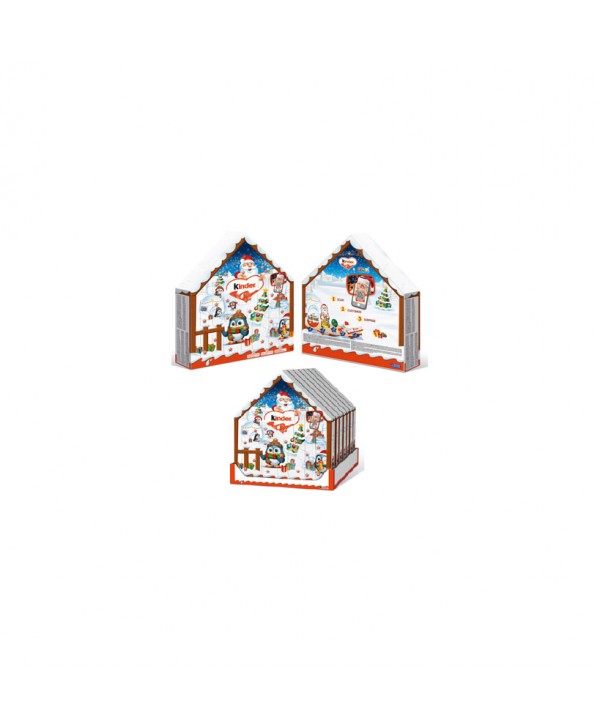 KINDER CALENDARIO ADVIENTO CABAÑA T24X7X184GR.