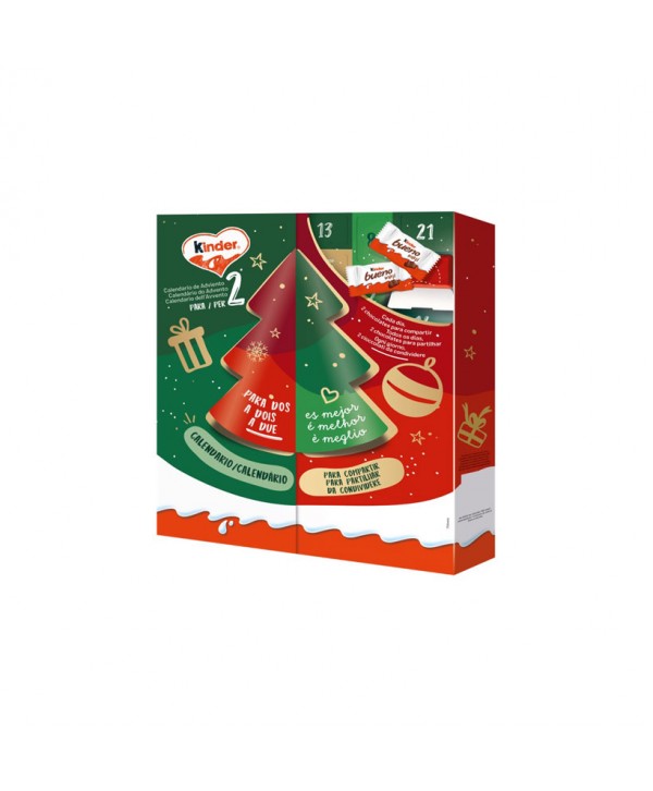 KINDER CALENDARIO ADVIENTO PARA DOS 7X336GR.