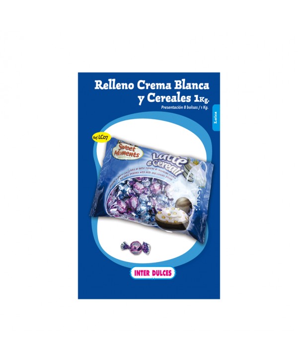 BOMBON RELL CREMA BLANCA Y CEREALES 80U. APROX.