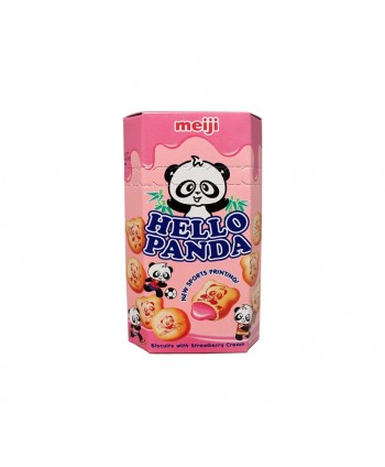 GALLETITAS HELLO PANDA RELLENO FRESA CAJITA 10U.