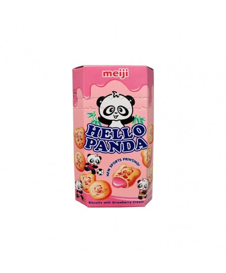 GALLETITAS HELLO PANDA RELLENO FRESA CAJITA 10U.