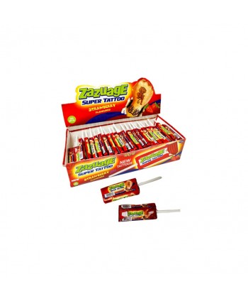ZAUZAGE SUPERTATTOO LOLLIPOP STRAWBERRY 50UN.X10GR.