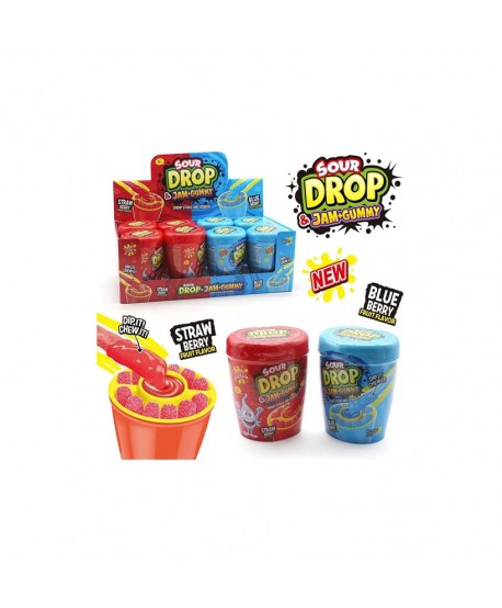 SOUR DROP JAM+GUMMY 8X96GR.