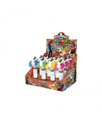 FOOTBALL FAN WITH BUBBLE CANDY 12UNX5GR.