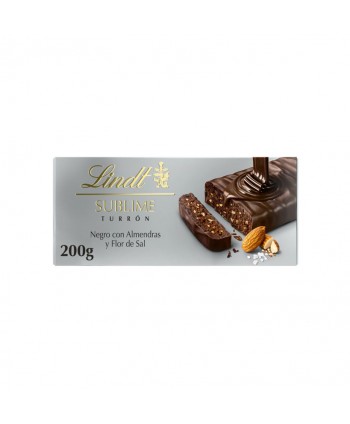 LINDT TURRON SUBLIME DARK ALMONDS SALT 13X200GR.