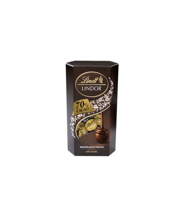 LINDT LINDOR CORNET 70%CACAO 8X200GR.