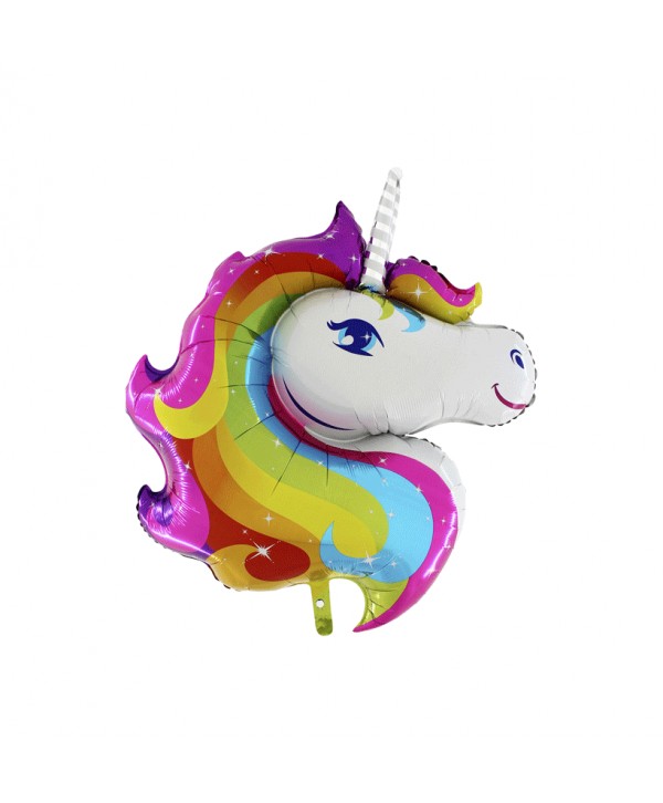 GLOBO FOIL 41" UNICORNIO ARCOIRIS 104CM.