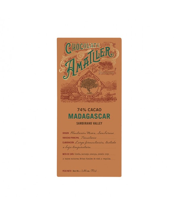 AMATLLER CHOCOLATE 74% MADAGASCAR 10X70GR.