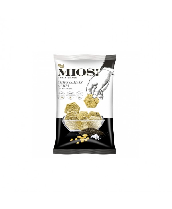 CHIPS MIOS! MAIZ&CHIA CON SAL MARINA 10X150G.
