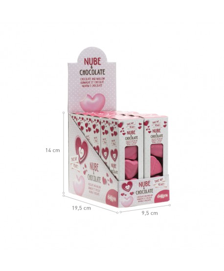 CORAZON CHOCOLATE RELLENO NUBE 12X40GR.