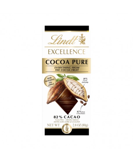 LINDT EXCELLENCE COCOA PURE 82% 20X80GR.