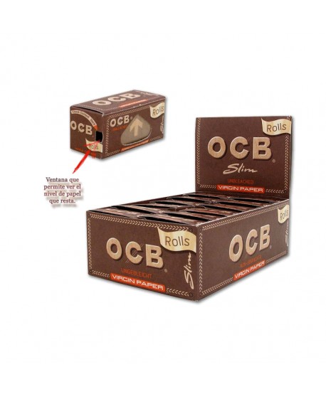 OCB PAPEL VIRGIN SLIM ROLLS 24U. VP09094