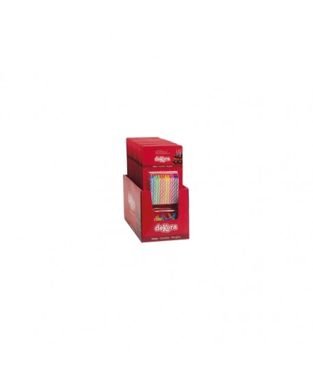 DISPLAY 12 BLISTER 24 VELAS COLORES 345309