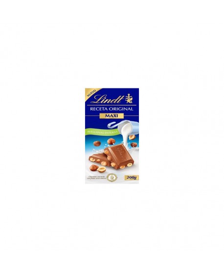 LINDT CHOCOLATE AVELLANAS MAXI 12X200GR.